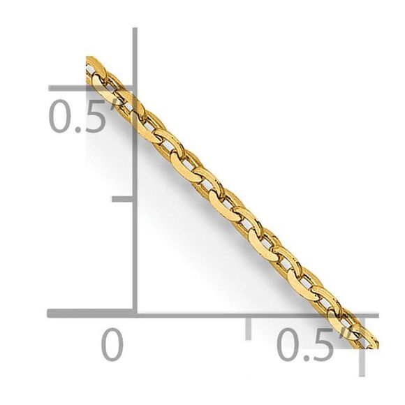 1.5mm 18K Yellow Gold Diamond Cut Cable Chain Necklace, 16 Inch - Picture 2 of 4